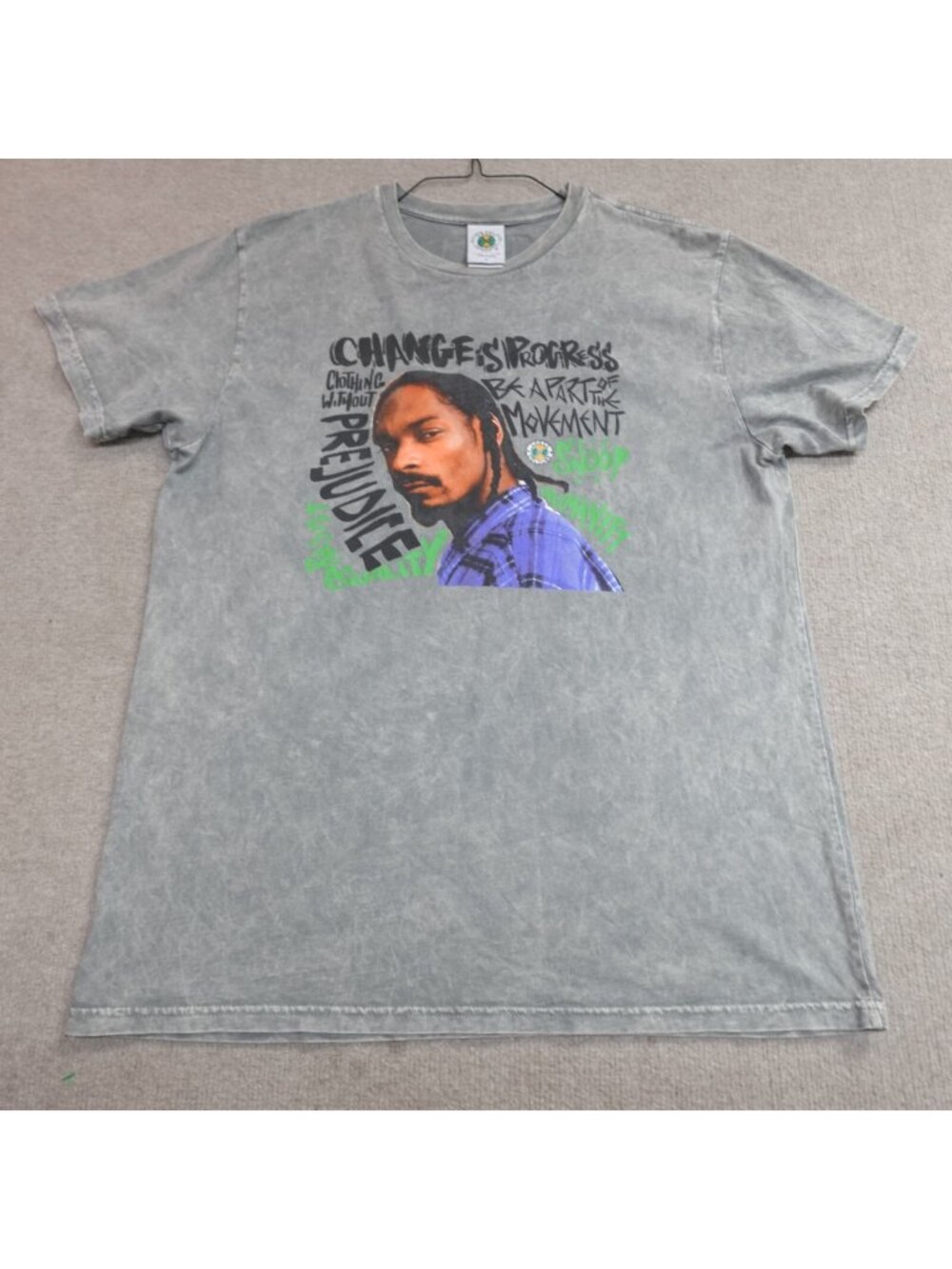 Snoop Dogg Shirt Large Gray Heather Cross Colours Double Sided